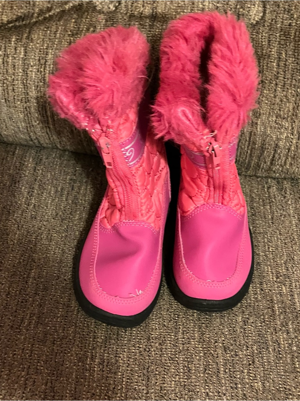 Rugged Bear Girls Hot Pink Snow Boots Size 7